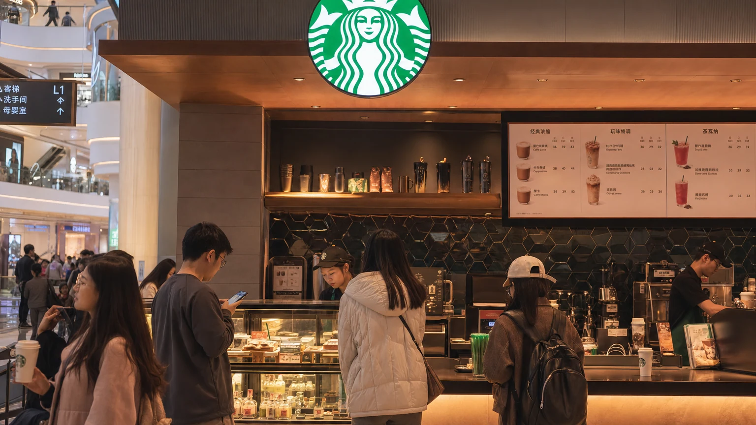 Starbucks vende mais nas lojas, mas receita cai com virada operacional na China