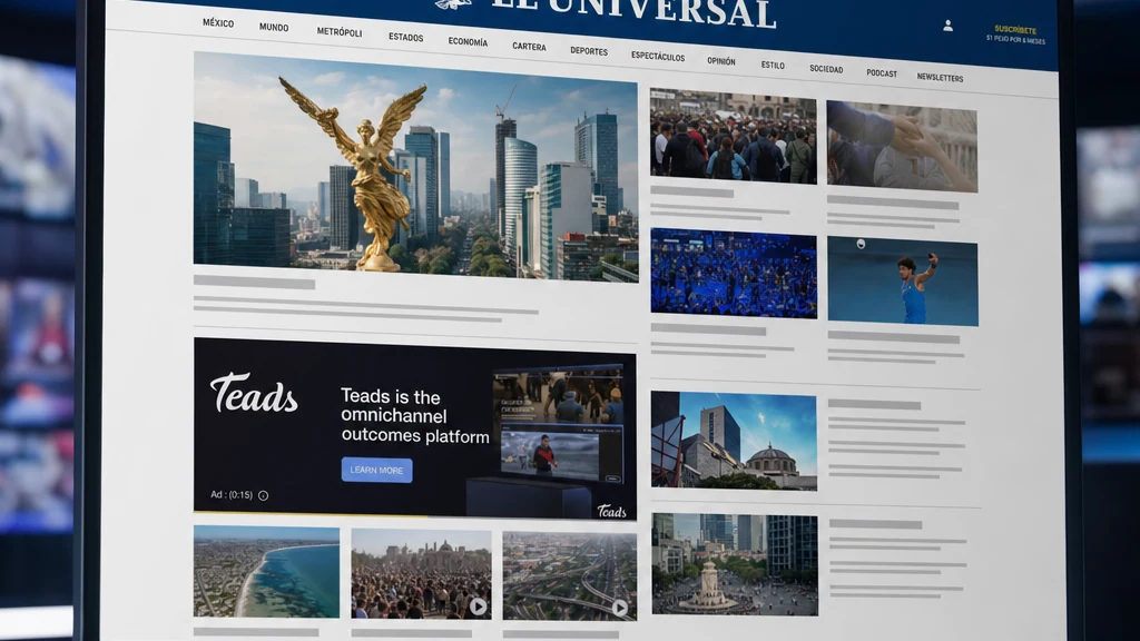 Teads e El Universal fecham parceria para ampliar publicidade premium no México