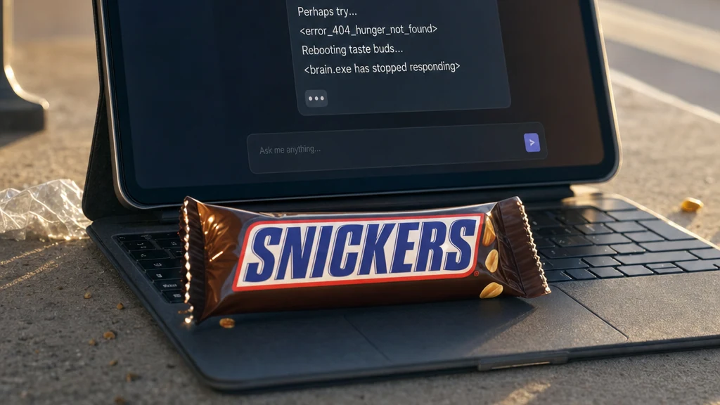 Snickers lança Hungr.AI e leva seu humor de marca às respostas de assistentes