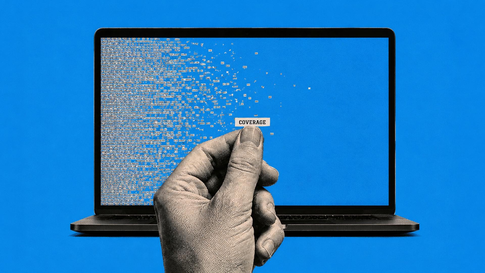 Ilustração editorial sobre scraping de publishers por bots de IA